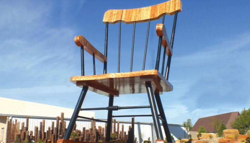 A big chair, part of the record-setting views in Casey, IL